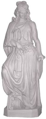 Casa Padrino Luxus Jugendstil Deko Skulptur Dame Grau H. 135 cm - Prunkvolle Keramik