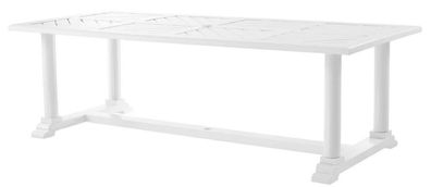 Casa Padrino Luxus Esstisch Weiß 240 x 103 x H. 75 cm - Rechteckiger Küchentisch aus