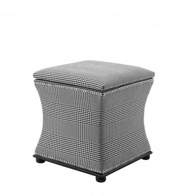 Casa Padrino Luxus Sitz Hocker 47 x 47 x H. 52 cm - Luxus Qualität