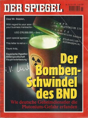 Der Spiegel Nr. 15 / 1995 - Der Bomben-Schwindel des BND