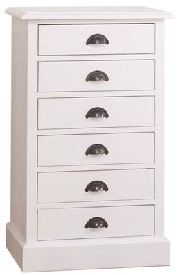 Casa Padrino Landhausstil Kommode Weiß 60 x 41 x H. 97 cm - Landhausstil Möbel