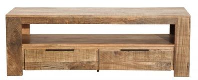 Casa Padrino Designer Fernsehschrank Natur B.130cm x H.45cm x T.45cm - Sideboard - K