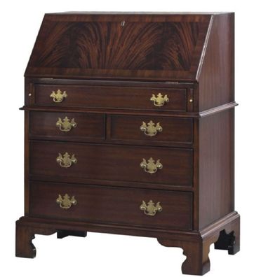 Casa Padrino Luxus Schreibkommode mit 12 Schubladen Dunkelbraun 77 x 44 x H. 102 cm