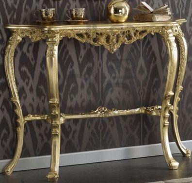 Casa Padrino Luxus Barock Konsole Gold 114 x 31 x H. 83 cm - Prunkvoller Antik Stil K