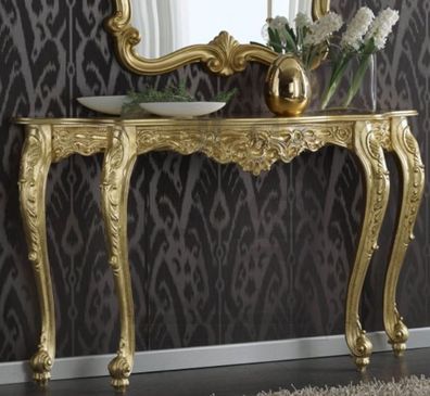 Casa Padrino Luxus Barock Konsole Gold 150 x 41 x H. 90 cm - Prunkvoller Antik Stil K