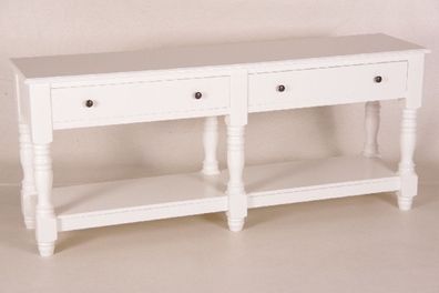 Casa Padrino Landhaus Stil Konsolen Tisch mit 4 Schubladen weiß 180 cm ModS4- Shabby