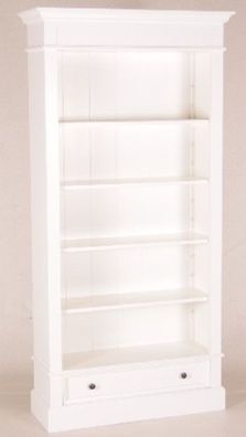 Casa Padrino Shabby Chic Landhaus Stil Schrank Bücherschrank Weiß B 100 H 200 cm- Sch