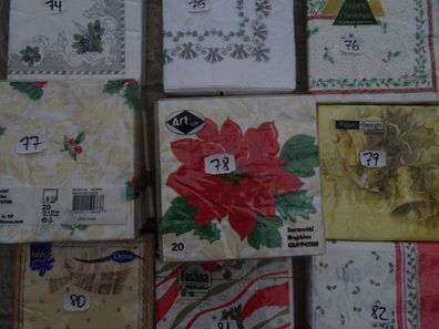 Paket Servietten 20er Frohe Weihnachten "weiss-creme" dezent