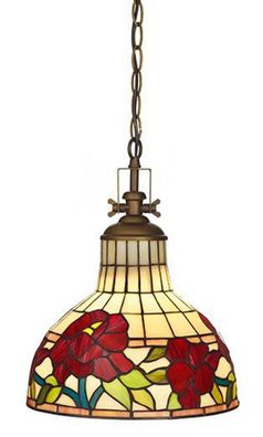 Casa Padrino Tiffany Vintage Hängeleuchte Industrie Leuchte Lampe - Industrial Design