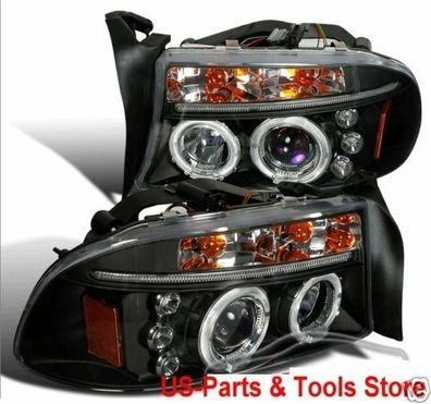 DODGE Dakota / Durango Projector Scheinwerfer Angeleyes, LED einteilig 97 - 04 1997