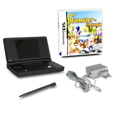Nintendo DSi Konsole Schwarz #81A + original Ladekabel+ Spiel PETZ Hamsterfreunde