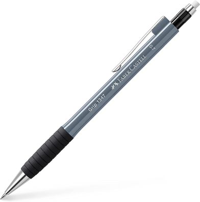 Faber-Castell 134789 - Druckbleistift GRIP 1347 stone grey, Härtegrad B, Minenstär...