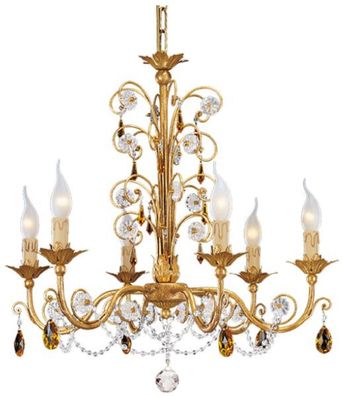 Casa Padrino Luxus Barock Kronleuchter Antik Gold Ø 62 x H. 61 cm - Prunkvoller Lüste