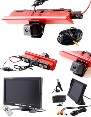 Rückfahrkamera + 7" Monitor Transporter für Volkswagen VW Caddy 3. Bremsleuchte