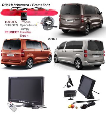 Rückfahrkamera + 7" Monitor Peugeot Expert Citroen Space Tourer Toyota ProAce 16