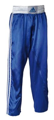 adidas Kickboxhose lang 110T blau|weiß