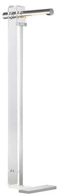 Casa Padrino Designer LED Stehleuchte Silber 37,5 x 25,4 x H. 111,8 cm - Moderne Steh