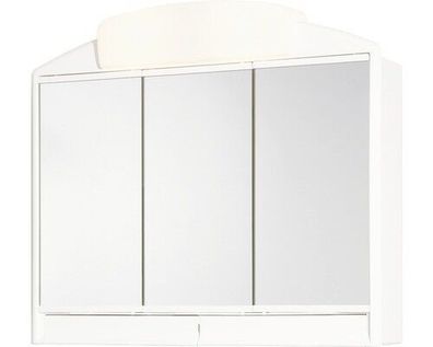 Jokey Spiegelschrank Rano Weiß mit Beleuchtung Badspiegel, 3 Türen