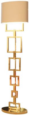 Casa Padrino Luxus Designer Stehleuchte Gold / Elfenbeinfarben 45 x 20 x H. 180 cm -