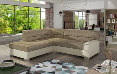 Bergen Couch Garnitur Sofa Sofagarnitur in L Form mit Schlaffunktion und Betkasten Wo