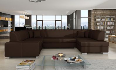 Havana Couchgarnitur in U Form mit Schlaffunktion und Bettkasten Sofa Couch Wohnlands