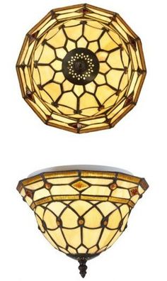 Casa Padrino Tiffany Deckenleuchte 25cm - Glas Mosaik Decken Lampe Leuchte