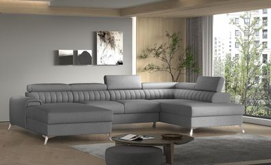 Lacante Couchgarnitur in U Form mit Schlaffunktion und Bettkasten Sofa Couch Wohnland