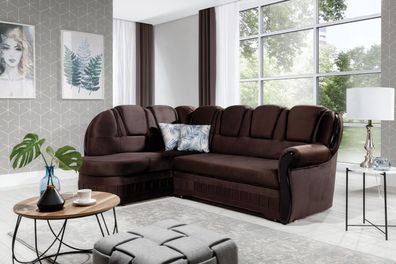 Lord Couch Garnitur Sofa Sessel Set Sofagarnitur in L Form mit Schlaffunktion und Be