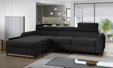 Mariall Sofa Couch Garnitur Sofa Sofagarnitur mit Schlaffunktion und Bettkasten Wohnl