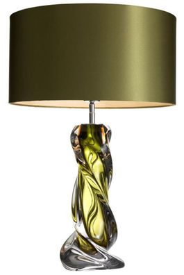 Casa Padrino Designer Tischleuchte Grün - Luxus Tischlampe