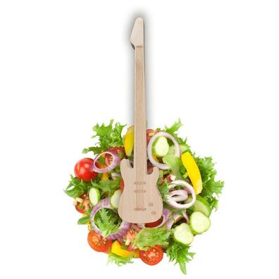 Küchenzange Gitarre Winkee Rocks Salatzange Holz Zange Bass E-Gitarre