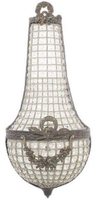 Casa Padrino Barock Kristall Wandleuchte Oxidiert 30 x H. 70 cm - Elegante Wandlampe