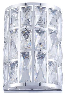 Casa Padrino Luxus Wandleuchte Silber 14,7 x 10 x H. 21,2 cm - Elegante Wandlampe mit