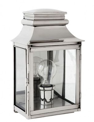 Casa Padrino Luxus Wandleuchte Nickel Durchmesser 22 x 14 x H 37 cm - Luxury Collecti