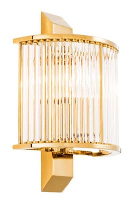 Casa Padrino Luxus Wandleuchte Gold 20,5 x 12 x H. 30 cm - Designer Wandlampe