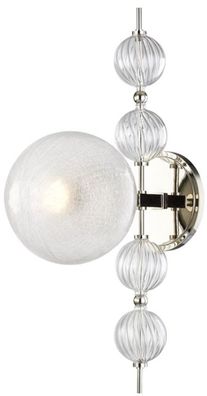 Casa Padrino Luxus Wandleuchte Silber 19 x 29 x H. 56 cm - Moderne Metall Wandlampe m