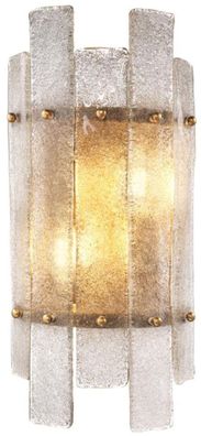 Casa Padrino Luxus Wandleuchte Antik Messing 19 x 10 x H. 40 cm - Wandlampe mit mundg