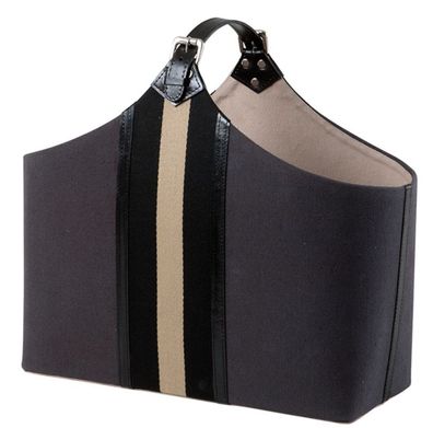 Casa Padrino Luxus Büffelleder Tasche / Korb - Designer Accessoires