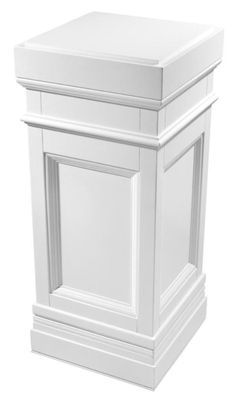 Casa Padrino Säule Weiß 44 x 44 x H. 103 cm - Luxus Beistelltisch