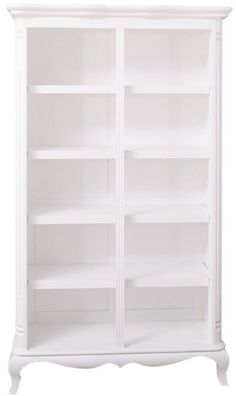 Casa Padrino Landhausstil Bücherschrank Weiß 112 x 49 x H. 190 cm - Massivholz Regals