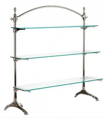 Casa Padrino Luxus Glas Regal System vernickelt - Luxury Collection
