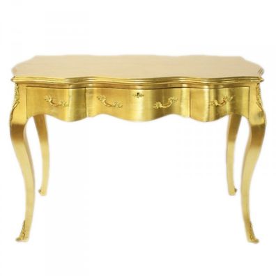 Casa Padrino Barock Schreibtisch Sekretär / Konsole Gold 120 x 60 x H80 cm - Luxus Mö
