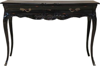 Casa Padrino Barock Schreibtisch Antik Schwarz 120 x 80 x 45 cm - Sekretär Luxus Möbe