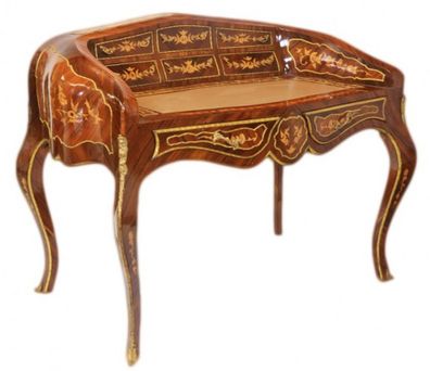 Casa Padrino Luxus Barock Schreibtisch Mahagoni Sekretär 120 cm Französischer Stil -