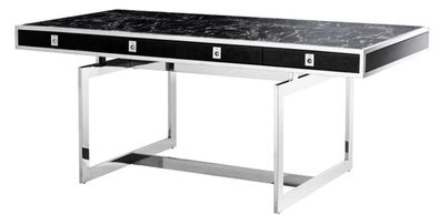 Casa Padrino Luxus Schreibtisch mit 4 Schubladen 190 x 90 x H. 74,5 cm - Luxus Kollek