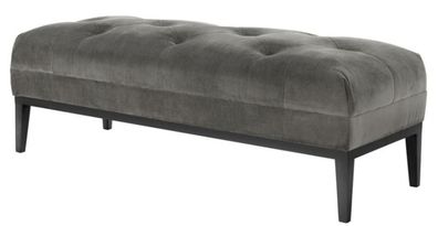 Casa Padrino Designer Sitzbank Grau 130 x 50 x H. 46 cm - Luxus Kollektion