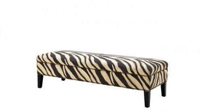 Casa Padrino Luxus Sitzbank Zebra 142 x 51 x H. 40 cm - Luxus Sitzbank