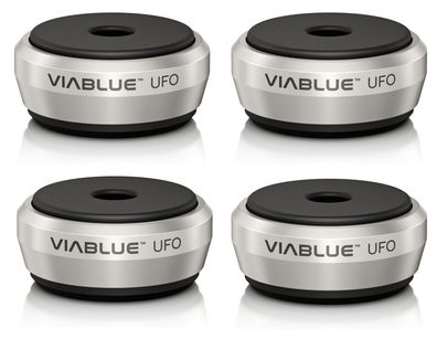 Viablue "UFO" Absorber silber / HighEnd Vibrationsdämpfer / 4er Set / ...100kg!