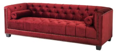 Casa Padrino Designer Sofa Rot - Luxus Kollektion