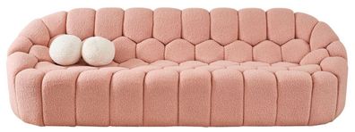 Casa Padrino Luxus 4er Sofa Rosa - Modernes Wohnzimmer Sofa - Moderne Wohnzimmer Möbe